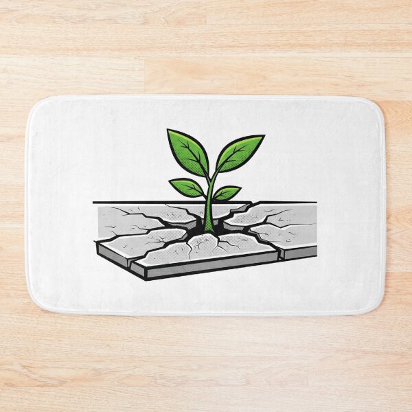 Item preview, Resilience Plant Growing Through Cracked Concrete Symbol Art. designed and sold by INNER WINNER YOU.