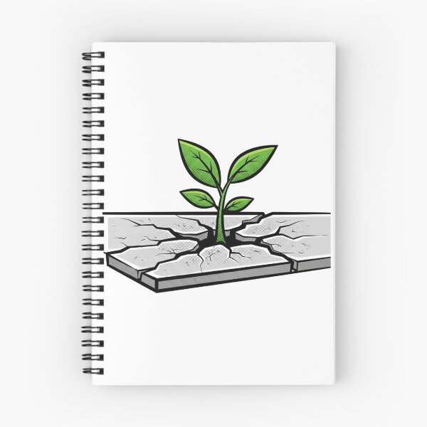 Item preview, Resilience Plant Growing Through Cracked Concrete Symbol Art. designed and sold by INNER WINNER YOU.