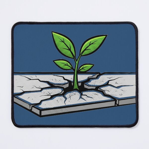 Item preview, Resilience Plant Growing Through Cracked Concrete Symbol Art. designed and sold by INNER WINNER YOU.