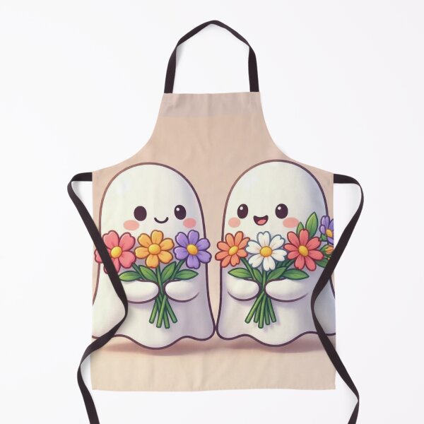Item preview, Love That Never Haunts – Cute Ghosts with Flowers designed and sold by ChibiBloom.