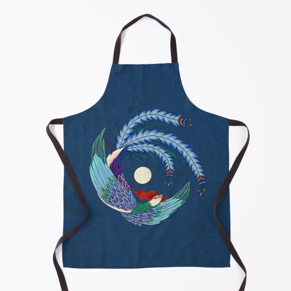 Item preview, Blue Phoenix with Silver Moon (Classic Teal) designed and sold by QamarART Paintings.