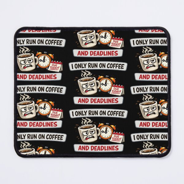 Item preview, I Only Run On Coffee And Deadlines Funny Office Humor designed and sold by TeeTimeTreasure.