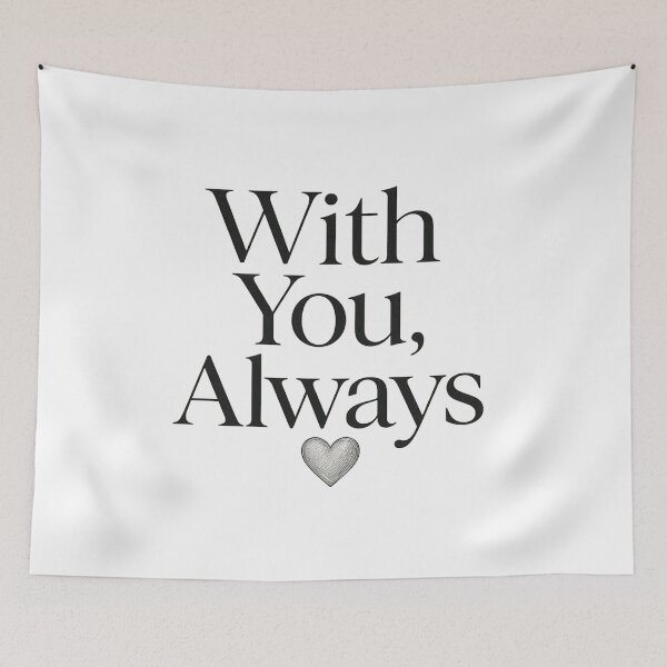 Item preview, With You, Always - Elegant Valentine Typography Design designed and sold by MKreative Studio.