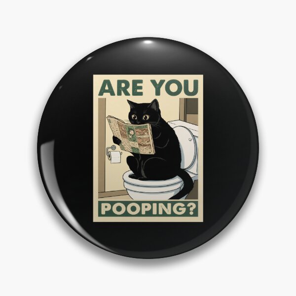 Item preview, Hilarious Cat Reading Paper in Bathroom designed and sold by Blok45.