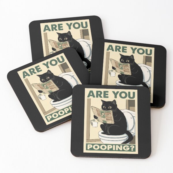 Item preview, Hilarious Cat Reading Paper in Bathroom designed and sold by Blok45.