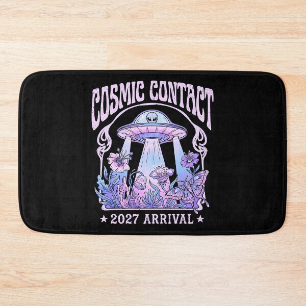 Item preview, Cosmic Contact 2027 Arrival Retro UFO Floral Art Nouveau designed and sold by zzz888.