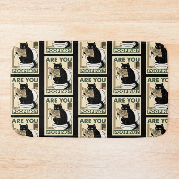 Item preview, Hilarious Cat Reading Paper in Bathroom designed and sold by Blok45.