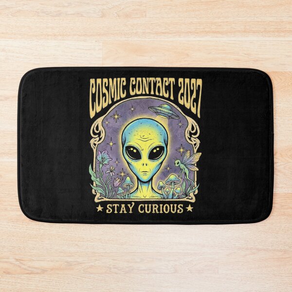 Item preview, Cosmic Contact 2027 Alien Stay Curious Art Nouveau designed and sold by zzz888.