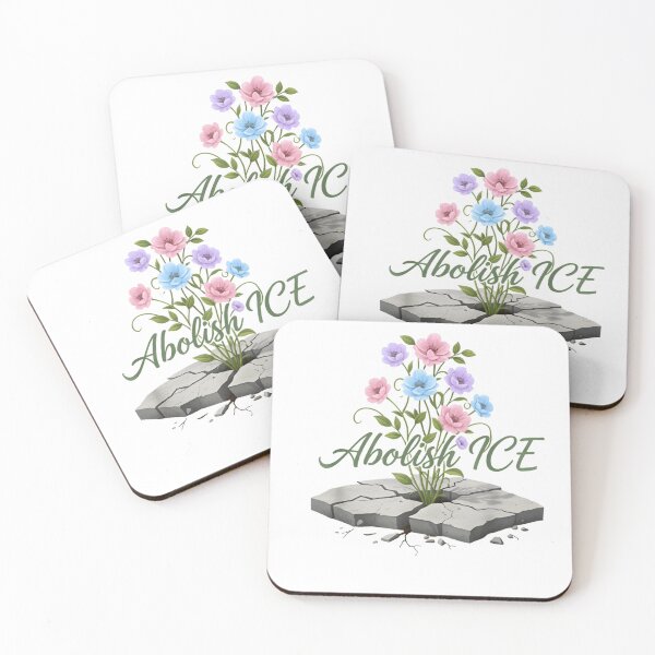 Item preview, Abolish ICE Floral Protest T-Shirt – Flowers Through Concrete Activist Art designed and sold by ZyxDes.