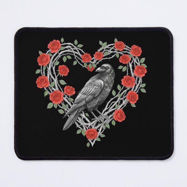 Item preview, raven-rose-gothic-floral designed and sold by BreezifyDesignStudio.