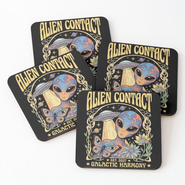 Item preview, Alien Contact Galactic Harmony Est 2027 Psychedelic Art Nouveau designed and sold by zzz888.