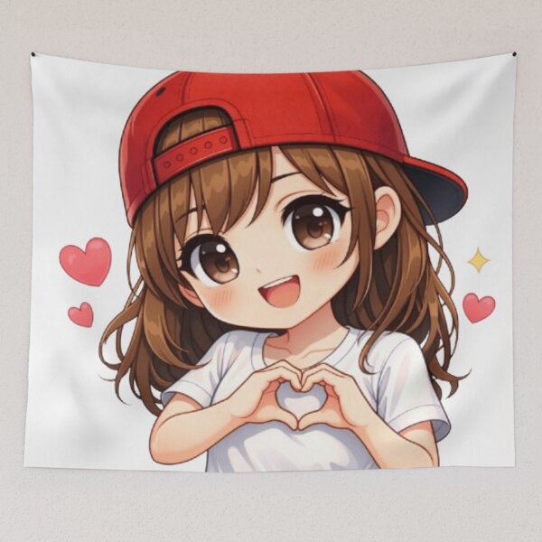 Artikelvorschau, Niedliche Chibi-Anime-Mädchen-Herzgeste entworfen und verkauft von Artstyle51.