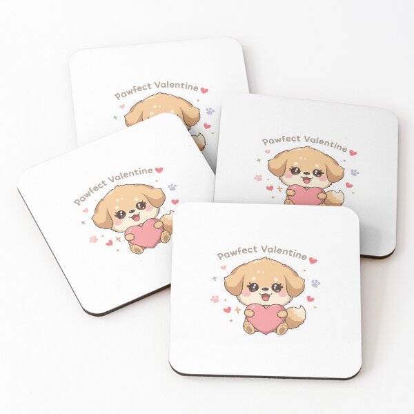 Item preview, Pawfect Valentine - Kawaii Dog Heart Sticker designed and sold by OrikuStudio.