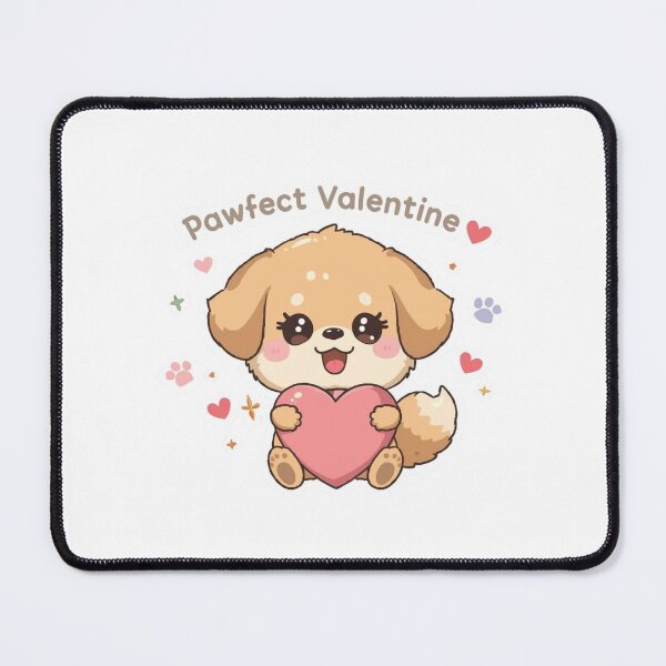 Item preview, Pawfect Valentine - Kawaii Dog Heart Sticker designed and sold by OrikuStudio.