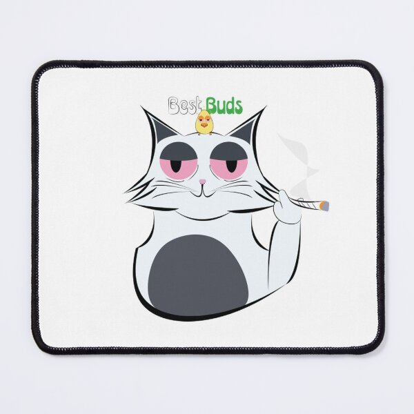 Item preview, Best Buds Funny Cat And Chicken Smoking Catnip designed and sold by MEMCATDESING.
