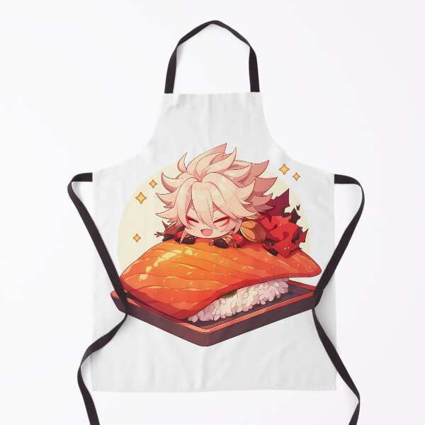 Item preview, Karna Red Lancer Energetic Sushi Chibi Kawaii Fate Grand Order Game designed and sold by CarlosBender.