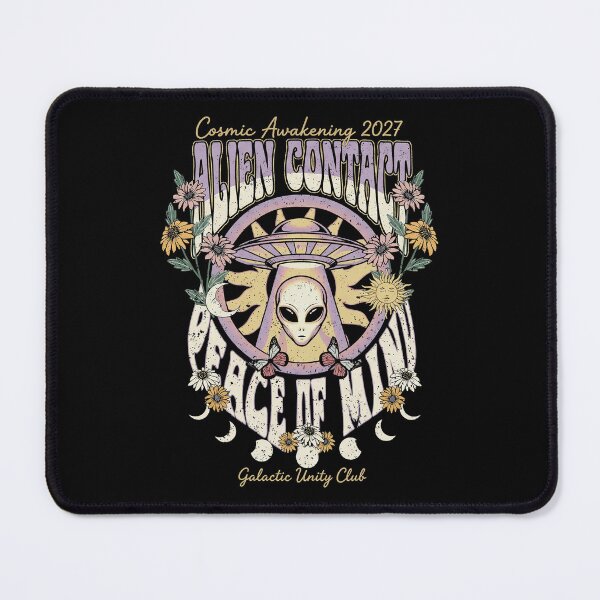 Item preview, Cosmic Awakening 2027 Alien Contact Peace of Mind Retro Floral designed and sold by zzz888.