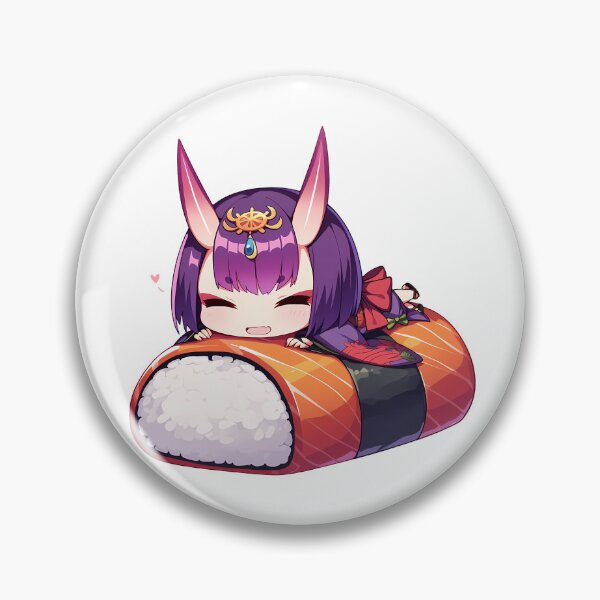 Item preview, Assassin Shuten Douji Playful Sushi Chibi Kawaii Fate Grand Order Game Girl designed and sold by CarlosBender.