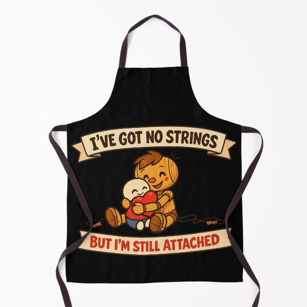 Item preview, I've Got No Strings But I'm Still Attached Funny Puppet Pun designed and sold by TeeTimeTreasure.