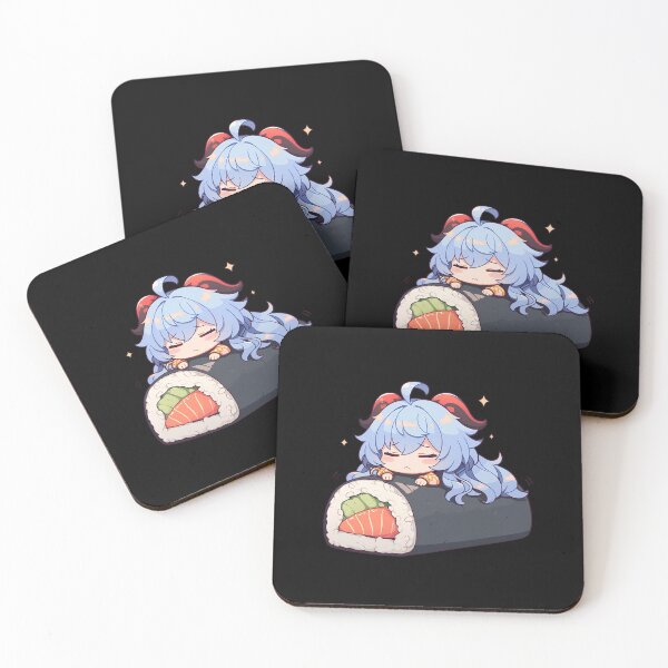 Item preview, Game Ganyu Genshin Impact Adorable Chibi Sushi Kawaii Blue Hair Anime Girl designed and sold by CarlosBender.