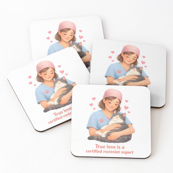 Item preview, True Love Is a Certified Restraint Expert – Funny Veterinary Technician Valentine Design designed and sold by Bettybee00.