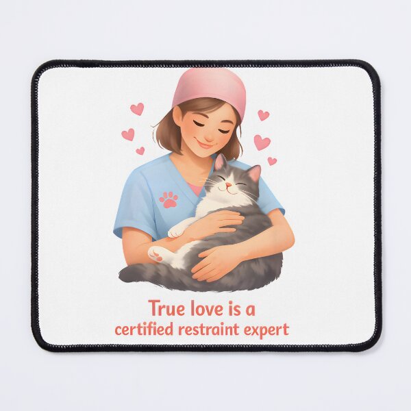 Item preview, True Love Is a Certified Restraint Expert – Funny Veterinary Technician Valentine Design designed and sold by Bettybee00.