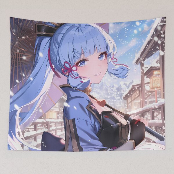 Item preview, Kamisato Ayaka Genshin Impact Anime Winter Snow Elegant designed and sold by CarlosBender.
