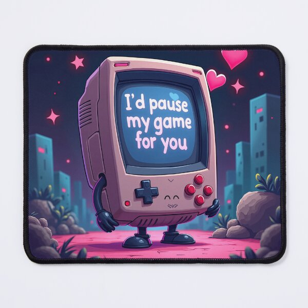 Item preview, I'd pause my game for you Valentines Day Funny Art designed and sold by RedOrBlueIts4U.