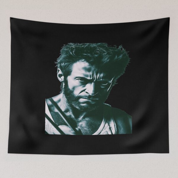 Item preview, Hugh Jackman Wolverine Gritty Cinematic Portrait Dark Tone designed and sold by Haunteddd325.