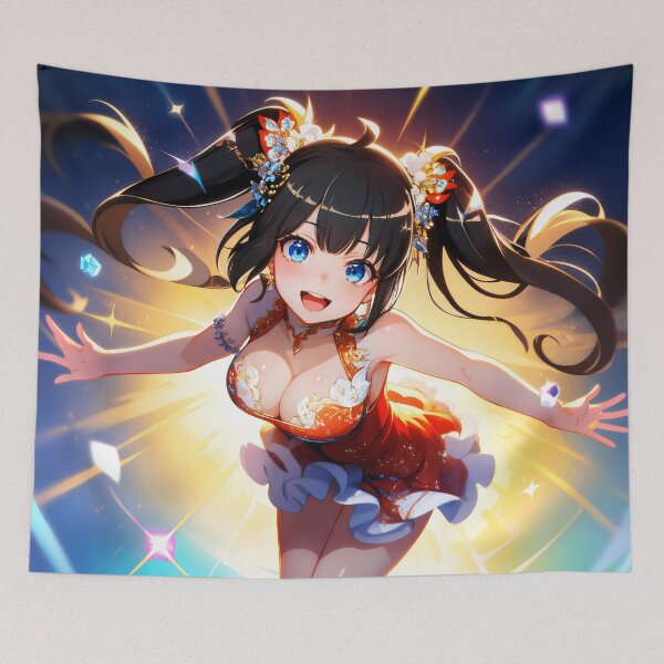 Item preview, Anime Hestia Danmachi Anime Girl Waifu Fantasy Sparkle Festival Dynamic Cute designed and sold by CarlosBender.