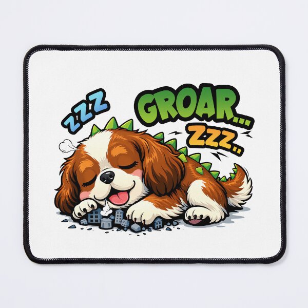 Item preview, Funny Snoring Cavalier - The Little Snooze Monster (GROAR!) designed and sold by SakuraWaStyle.