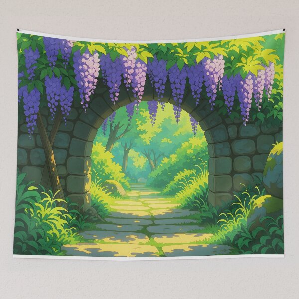 Item preview, Wisteria Passage – Blossomed Stone Archway designed and sold by EmeraldeaArt.