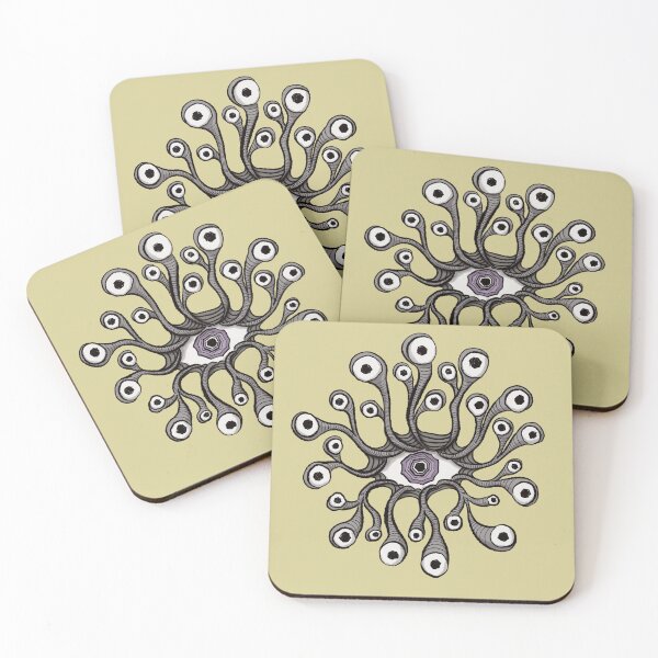 Item preview, Surreal Eye with Tentacle Eyelashes - Weirdcore Art designed and sold by Boriana Giormova.