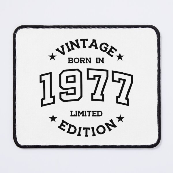 Item preview, Born in 1977 - Retro Style Print Black designed and sold by Viktor Milana.