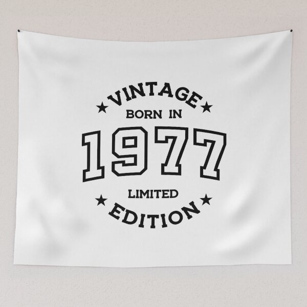 Item preview, Born in 1977 - Retro Style Print Black designed and sold by Viktor Milana.