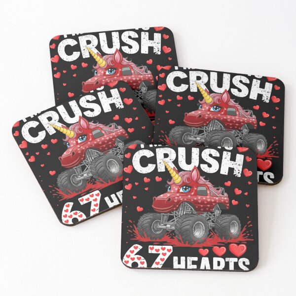 Item preview, Crush 67 Six Seven Hearts Monster Truck Unicorn Tee designed and sold by LashondaGreen89.