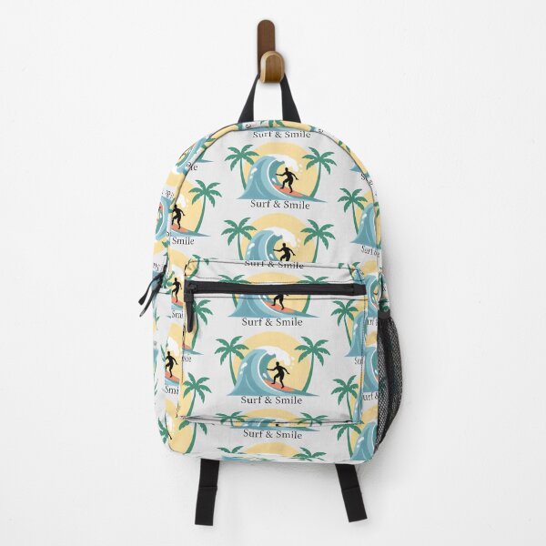 Item preview, Surf and Smile Tropical Ocean Wave Surfer Summer Paradise Art designed and sold by SplashTastic.
