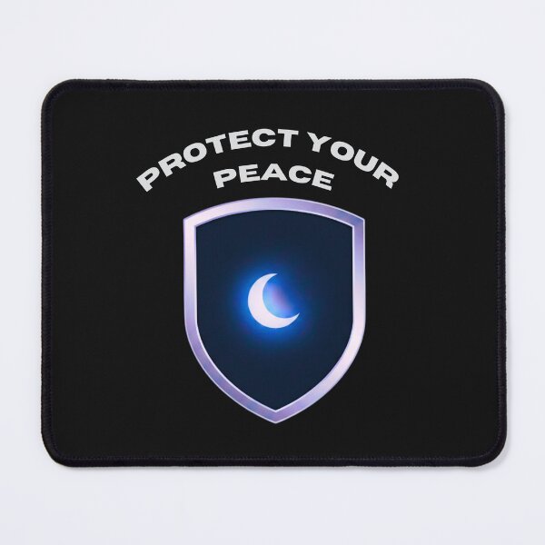 Item preview, Protect Your Peace Shirt – Self Care Mental Health Quote with Moon Shield Symbol designed and sold by AdicretorDesign.