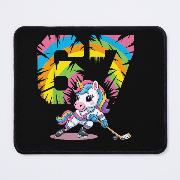 Item preview, Rainbow Hockey Unicorn Number 67 Six Seven T-Shirt designed and sold by LashondaGreen89.