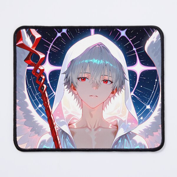 Item preview, Kaworu Nagisa Neon Genesis Evangelion Anime Angel Wings Sacred Halo designed and sold by CarlosBender.