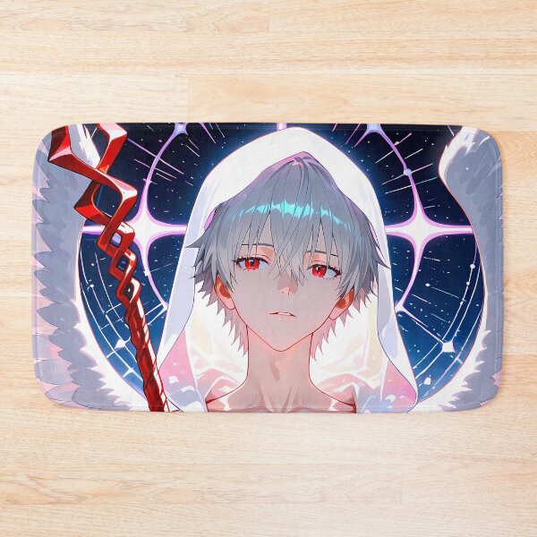 Item preview, Kaworu Nagisa Neon Genesis Evangelion Anime Angel Wings Sacred Halo designed and sold by CarlosBender.