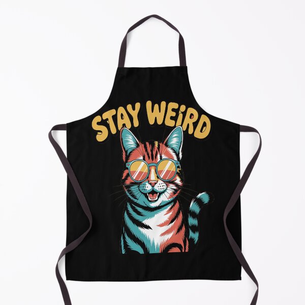 Item preview, Stay Weird Awesome 80s Abstract Cool Cat designed and sold by StuffNestie.