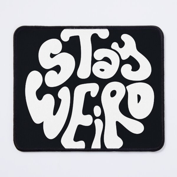 Item preview, Stay Weird Retro Groovy Wavy Typography Design designed and sold by designRshop999.