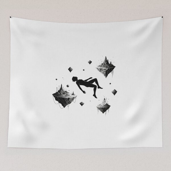 Item preview, Effortless Float Surreal Space Black White Dreamscape Design designed and sold by INNER WINNER YOU.
