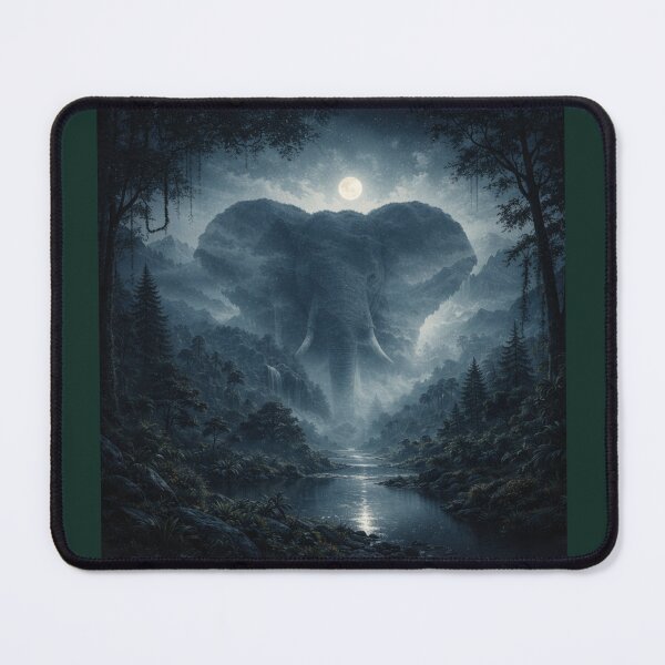 Item preview, Elephant Without an Elephant — Moonlit Jungle Silhouette designed and sold by GeoWild Designs.