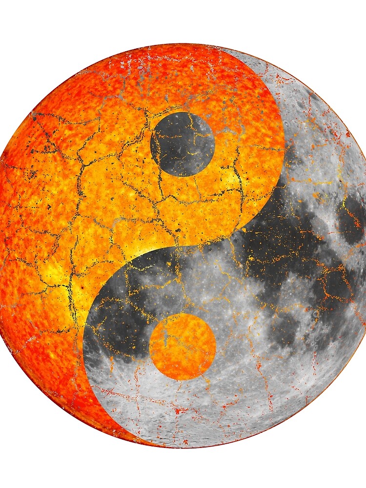 Sun and Moon Chinese Yin Yang Symbol by joehx