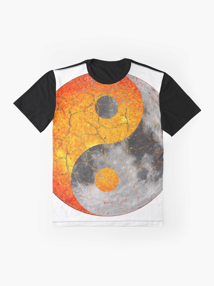 Alternate view of Sun and Moon Chinese Yin Yang Symbol Graphic T-Shirt