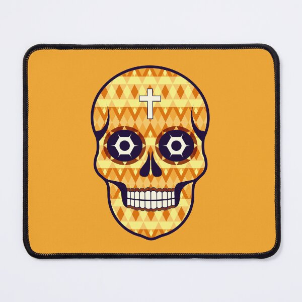 Item preview, Geometric Sugar Skull Poster – Day of the Dead Calavera Art with Golden Pattern designed and sold by alijun.