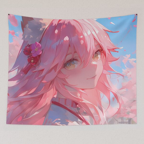Item preview, Tamamo No Mae Caster Fate Grand Order Anime Girl Waifu Sakura Pink Serenity designed and sold by Tokyonomad.