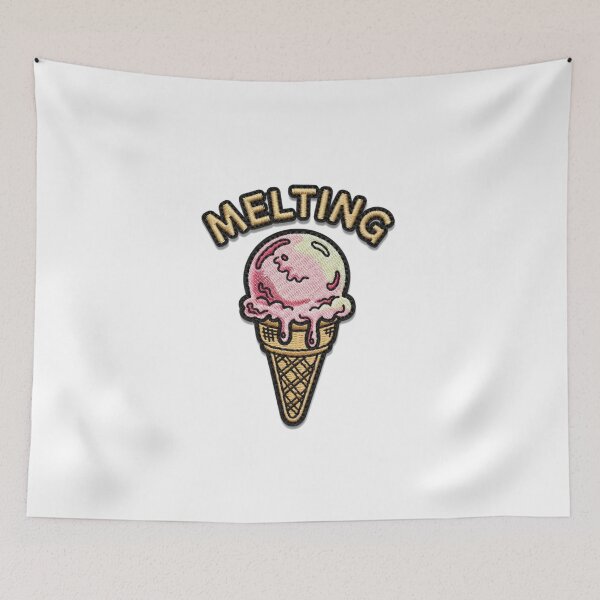 Item preview, Embroidery Melting Ice Cream Patch Cartoon Summer Vibes designed and sold by INNER WINNER YOU.